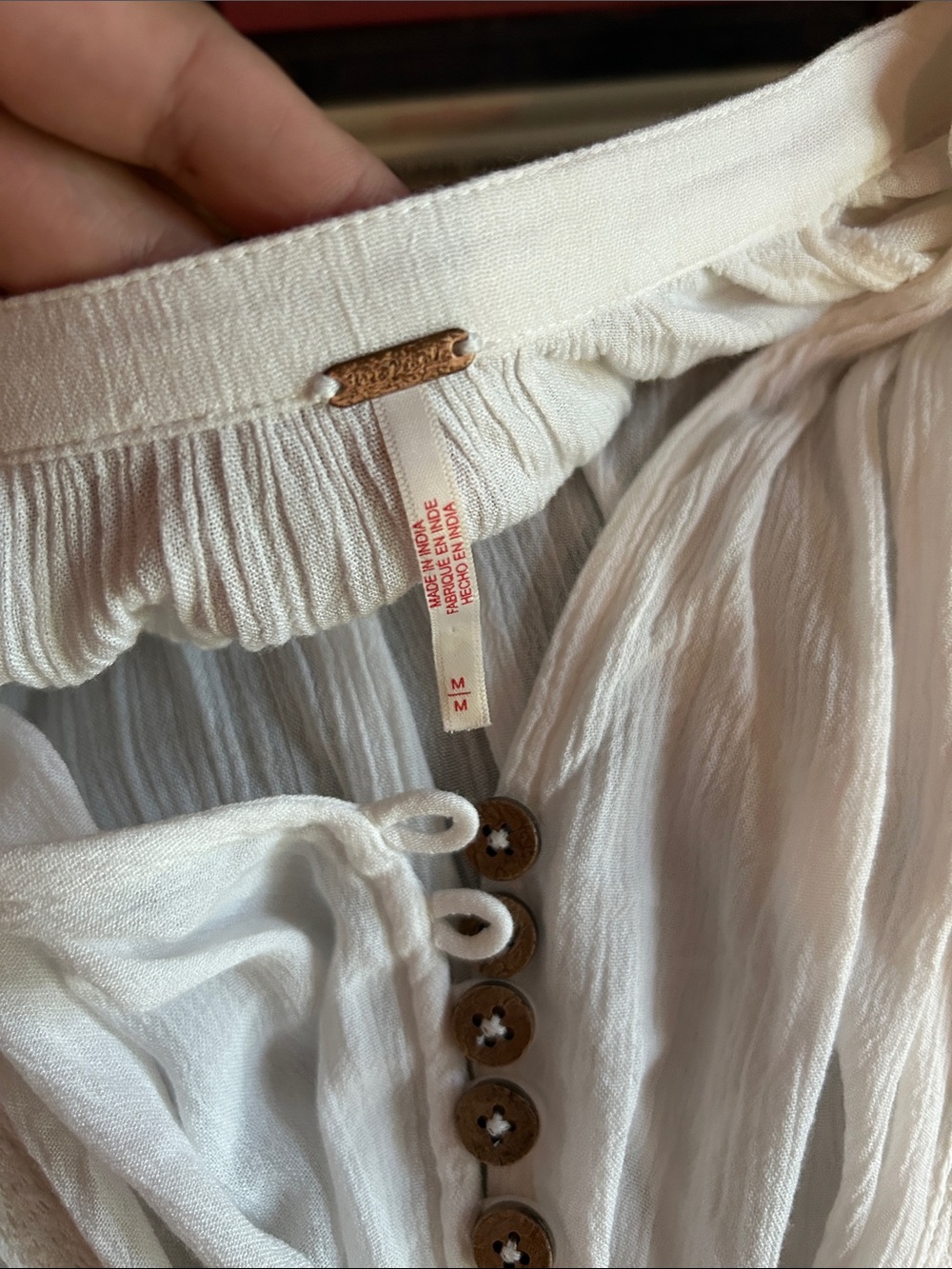 Free People Ivory Bohemian Tie-Waist Maxi Dress - Picture 4 of 6